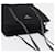 PRADA Tote Bag Nylon Black Silver - vista 6
