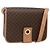 Céline CELINE Macadam Canvas Circle Shoulder Bag PVC Leather Brown Gold