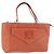 LOEWE Anagram Hand Bag Leather Silver Orange