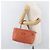LOEWE Anagram Hand Bag Leather Silver Orange - vista 24