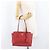 PRADA Vittero Tote Bag Leather Red Gold - vista 25