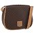 Céline CELINE Macadam Canvas Shoulder Bag PVC Leather Brown Gold