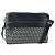 FENDI Zucchino Canvas Shoulder Bag Navy Silver