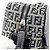 FENDI Zucchino Canvas Shoulder Bag Navy Silver - vista 15