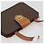 Céline CELINE Macadam Canvas Hand Bag PVC Leather Brown Gold - vista 6