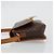 Céline CELINE Macadam Canvas Circle Shoulder Bag PVC Leather Brown Gold - vista 4