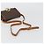 Céline CELINE Macadam Canvas Circle Shoulder Bag PVC Leather Brown Gold - vista 7