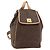 Céline CELINE Macadam Canvas Backpack PVC Leather Brown Gold