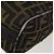 FENDI Zucca Canvas Pouch Hand Bag Black Brown - vista 14
