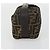 FENDI Zucca Canvas Pouch Hand Bag Black Brown - vista 3