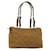 PRADA Chain Shoulder Bag Nylon Beige Silver