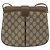 GUCCI GG Supreme Web Sherry Line Bag PVC Beige Gold 10 02 037 - vue 2