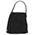 PRADA Hand Bag Nylon Black Silver
