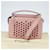 FENDI Dot Com Hand Bag Leather 2way Pink Silver - vista 25