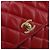CHANEL Matelasse Chain Shoulder Bag Lamb Skin Red Gold CC - vista 14