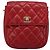 CHANEL Matelasse Chain Shoulder Bag Lamb Skin Red Gold CC - vista 2