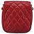 CHANEL Matelasse Chain Shoulder Bag Lamb Skin Red Gold CC - vista 3