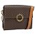 Céline CELINE Macadam Canvas Circle Shoulder Bag PVC Leather Brown Gold