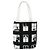 CHANEL Windows Line Tote Bag Canvas Black Gold CC - vista 3
