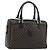 Céline CELINE Macadam Canvas Boston Bag PVC Leather Black Gold