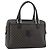 Céline CELINE Macadam Canvas Boston Bag PVC Leather Black Gold