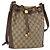 GUCCI GG Supreme Sherry Line Drawstring PVC Beige Red 164 02 034