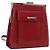 SAINT LAURENT Backpack Leather Red Silver