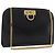 Salvatore Ferragamo Gancini Chain Shoulder Bag Leather Black Gold