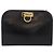 Salvatore Ferragamo Gancini Chain Shoulder Bag Leather Black Gold - vista 13