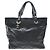 Chanel Biarritz Tote aus gestepptem beschichtetem Canvas Large Schwarz