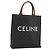 Céline CELINE Triomphe Canvas Vertical Cabas Tote Bag PVC Dark Brown Gold