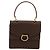 Céline CELINE Macadam Canvas Hand Bag PVC Leather Brown Gold - vista 2