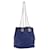 Céline CELINE Chain Shoulder Bag Leather Blue Silver