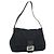 FENDI Mamma Baguette Shoulder Bag Cotton Jersey Black Silver