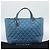 CHANEL Matelasse Chain Shoulder Bag Leather 2way Blue Silver CC - vista 12