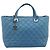 CHANEL Matelasse Chain Shoulder Bag Leather 2way Blue Silver CC - vista 13