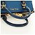 Miu Miu Hand Bag Leather 2way Blue Gold - vista 7