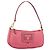 Borsa a tracolla PRADA in nylon e pelle, rosa e oro, autentica 155082