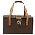 Céline CELINE Macadam Canvas Hand Bag PVC Leather Brown Gold - vista 2