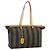 FENDI Pecan Canvas Tote Bag Brown Black