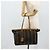 FENDI Pecan Canvas Tote Bag Brown Black - vista 22