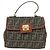 FENDI Zucca Canvas Shoulder Bag Black Brown - vista 2