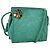 Borsa a tracolla CHANEL con cuciture a V, in nylon, verde e oro, con logo CC, codice autentico 107879.