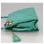 Borsa a tracolla CHANEL con cuciture a V, in nylon, verde e oro, con logo CC, codice autentico 107879. - vista 3