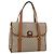 Céline CELINE Macadam Canvas Hand Bag PVC Beige Gold