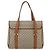Céline CELINE Macadam Canvas Hand Bag PVC Beige Gold - vista 3