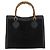 GUCCI Bamboo Tote Bag Suede Black Gold 002 2865 0260 - vista 2
