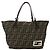FENDI Zucca Canvas Hand Bag Black Brown - vista 2