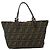 FENDI Zucca Canvas Hand Bag Black Brown - vista 3