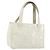 CHANEL Triple Coco Hand Bag Patent leather White CC